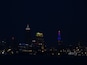 The lights of downtown Cleveland as seen from Lakewood Park.