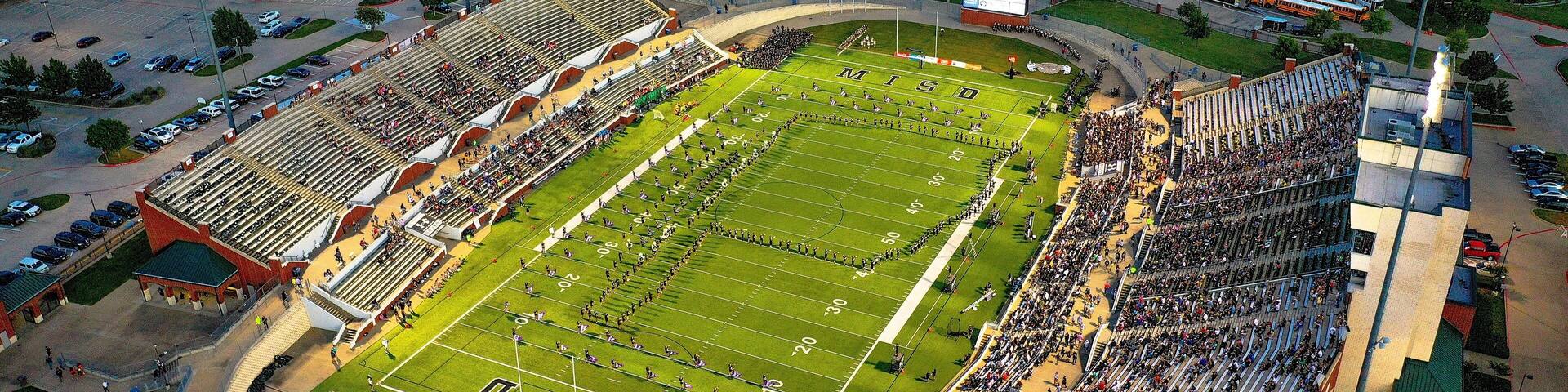 Broken Arrow High School vs Mansfield High Football. The Pride of Broken Arrow marching band