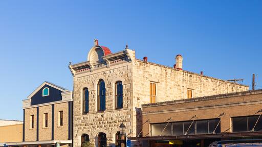 Historical downtown small town Kerrville in the Texas hill country