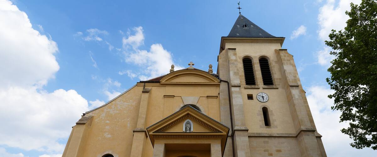 Listed as a Historic Monument, the Church of Saint-Germain-L'Auxerrois is the oldest building in Pantin. France.