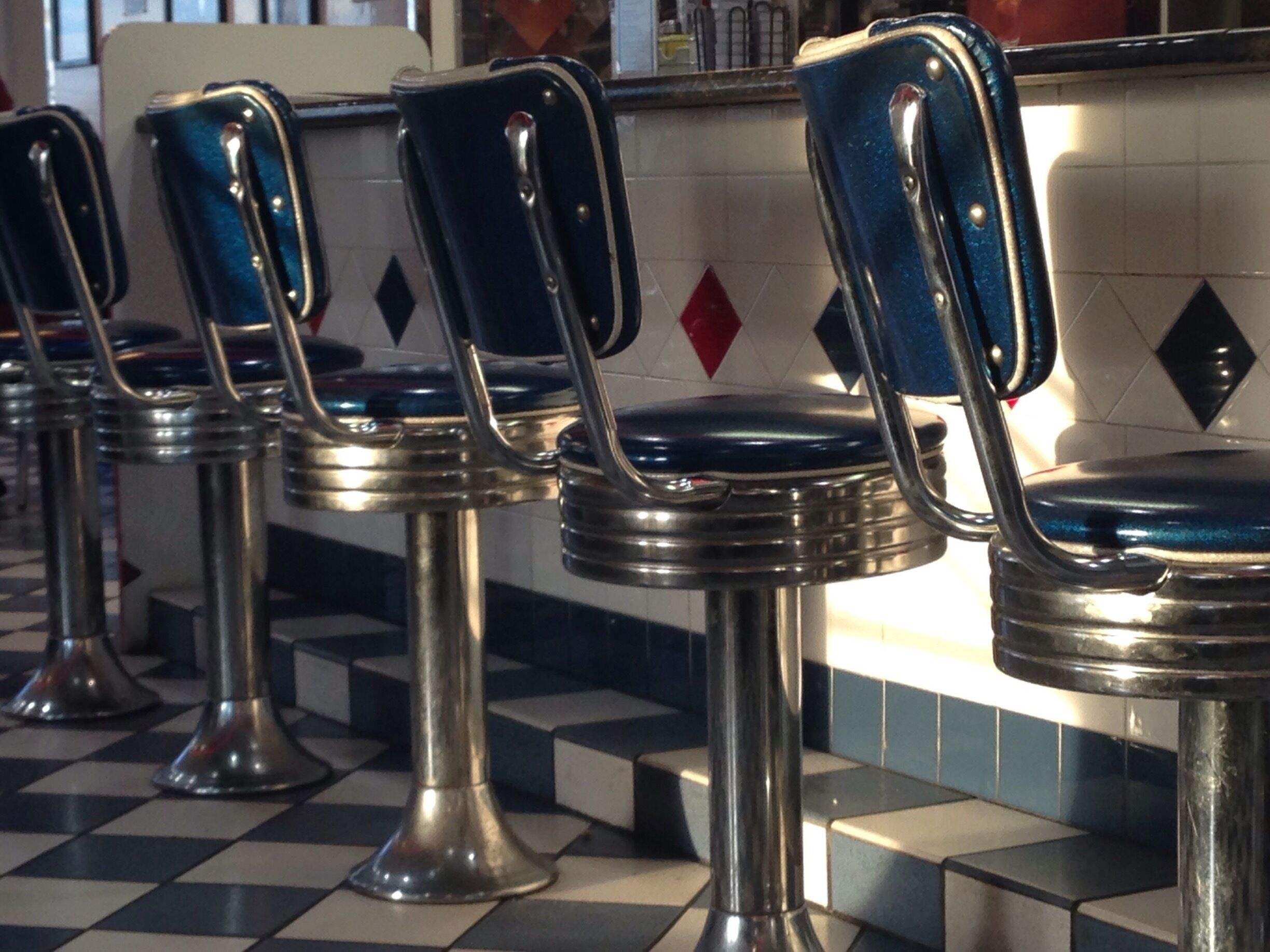 This cute tiny 50s style diner is tucked just off the interstate behind some fast food and a gas station. Much better dinner option than McDonalds!