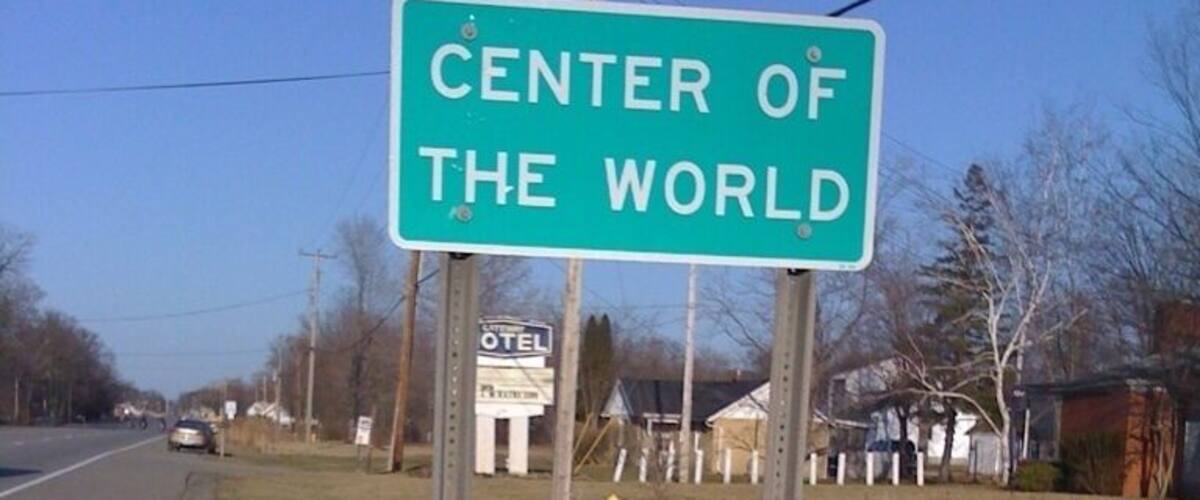 Community was originally founded by an eccentric investor who had plans to make his new community a major economic center in northeast Ohio. Center of the World fell into decline both in terms of population and industry.
