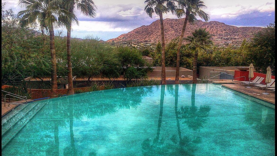 Swimming pool perfect for a refreshing dip in the dry desert air of Sonoran Desert.
