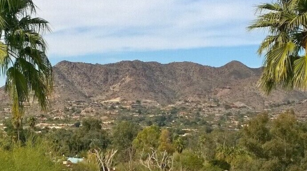 View over nearby mountains from the main building at Sanctuary Resort and Spa. This is your view at Breakfast...