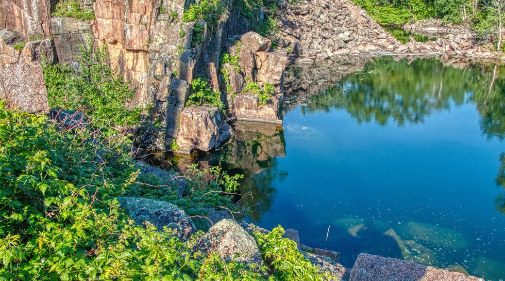 Former Quarry transformed into a City Park and popular Swimming Hole in St. Cloud, Minnesota