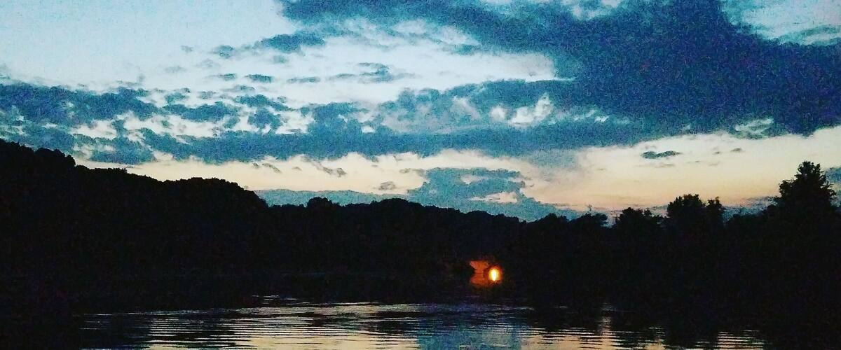 Northern end of Alum Creek State Park Reservoir. It's great for smaller boats, kayaks, canoes, SUP's, etc. This evening the water was very calm and a great night to be on the lake.