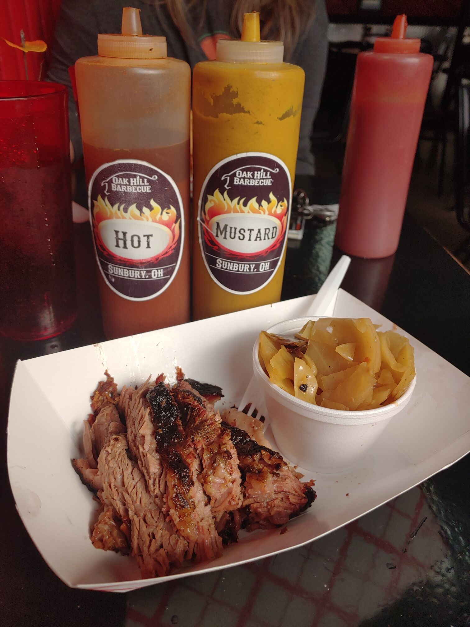 If this brisket were any more tender, I'd swear it'd change from a solid to a liquid.

My normal go to for sides at a bbq joint is mac and cheese, but when I saw smoked cabbage, I knew that was my choice this day.

I loved smoked foods and the cabbage did not disappoint. 

I need to get back and try my many options and attempt to save room for dessert.

#Trovember