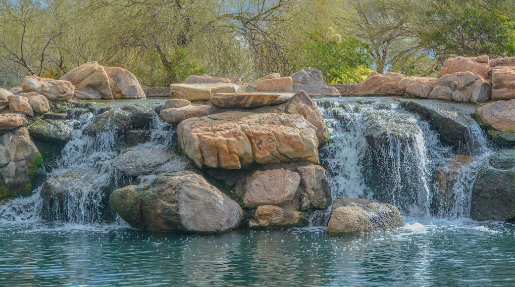 Water fall at Anthem in the Sonoran Desert, Maricopa County, Arizona USA