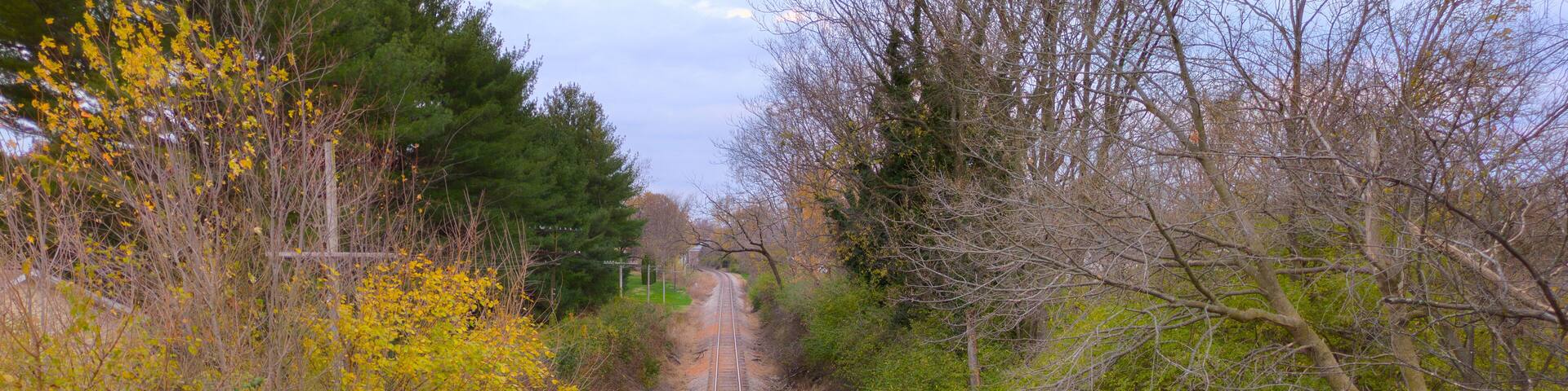 Railroad Tracks from 15th Street Bridge - Washington, Indiana