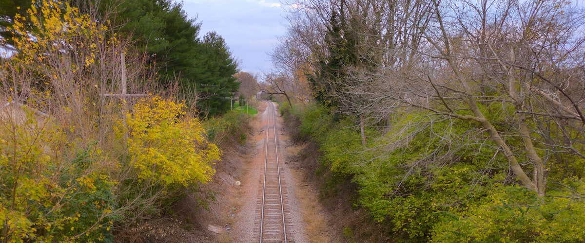 Railroad Tracks from 15th Street Bridge - Washington, Indiana