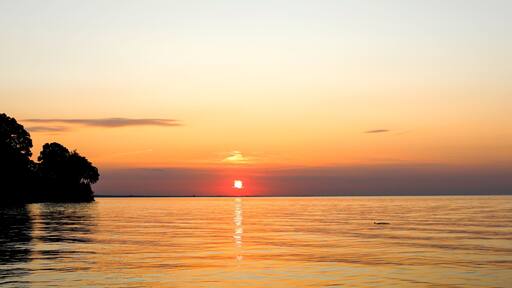 Beautiful summer sunset on Lake Ontario. Webster, NY