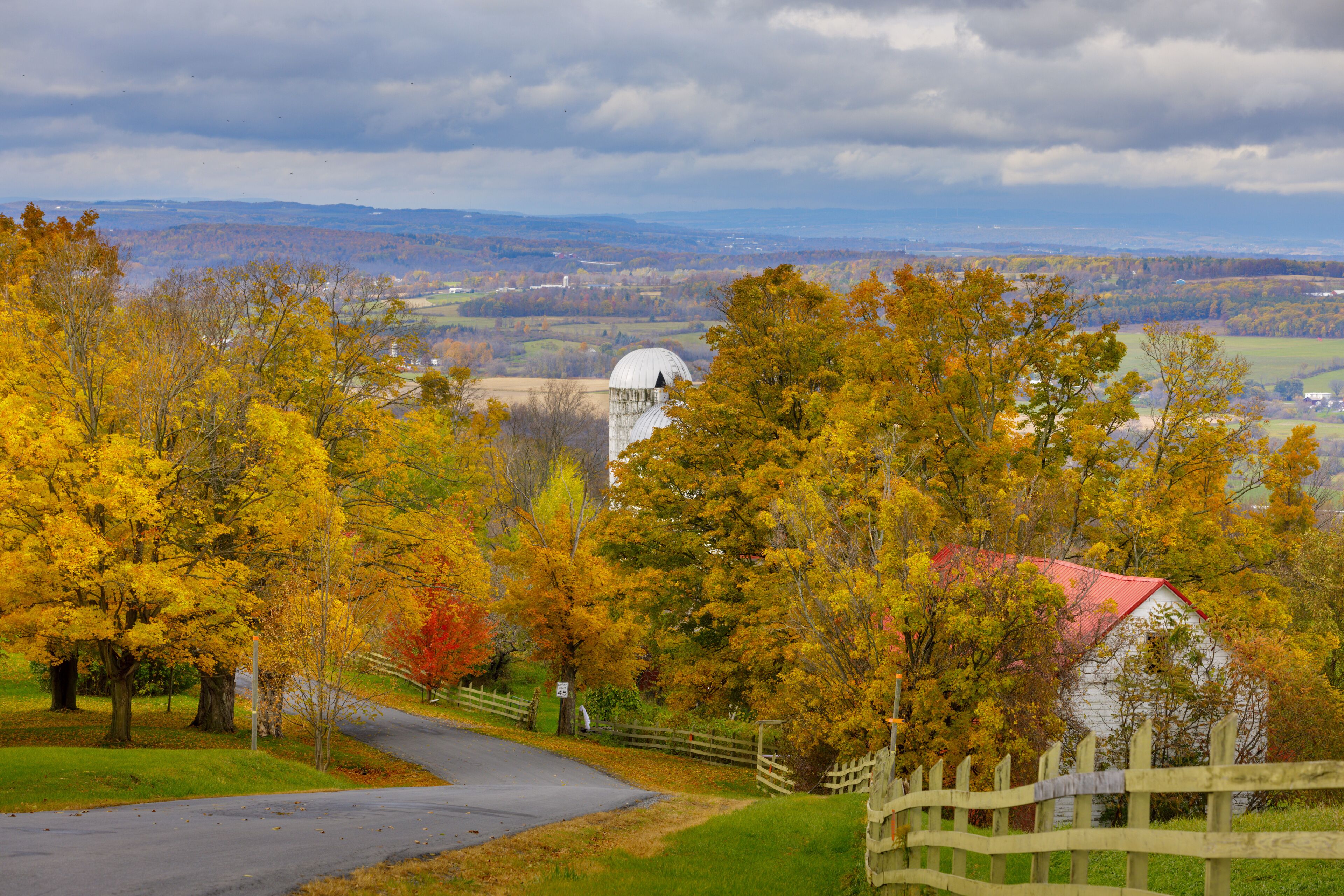 The Mohawk Valley of New York State is ablaze with late October colors.