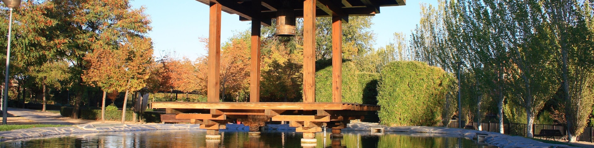 peace bell in traditional japanese style temple.