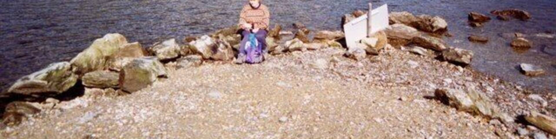 Inverbeg Caravan site Looking out into Loch Lomond on the eastern edge of the site.