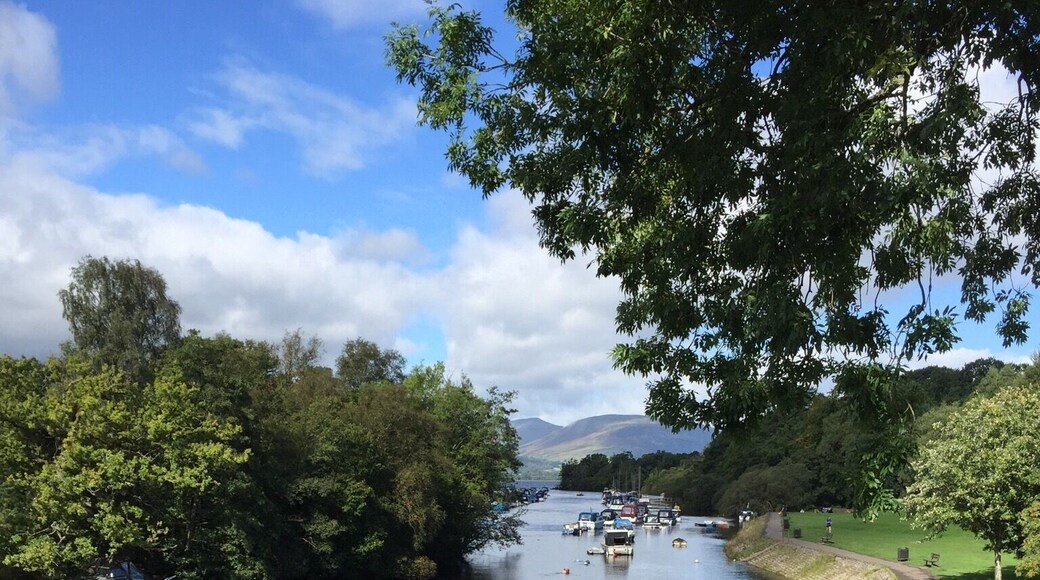 Crossing the bridge at Balloch (Loch Lomond), Scotland.