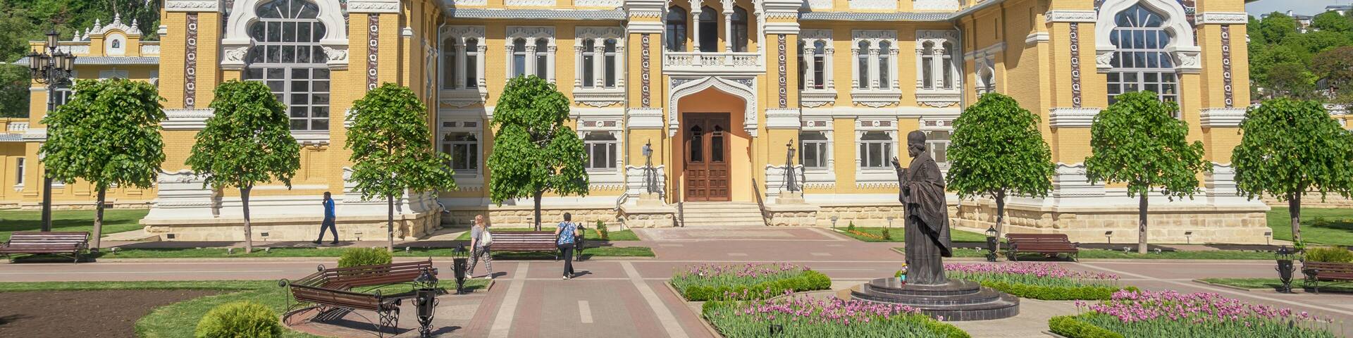 The ancient building of the Main Narzan baths in Kislovodsk, Russia