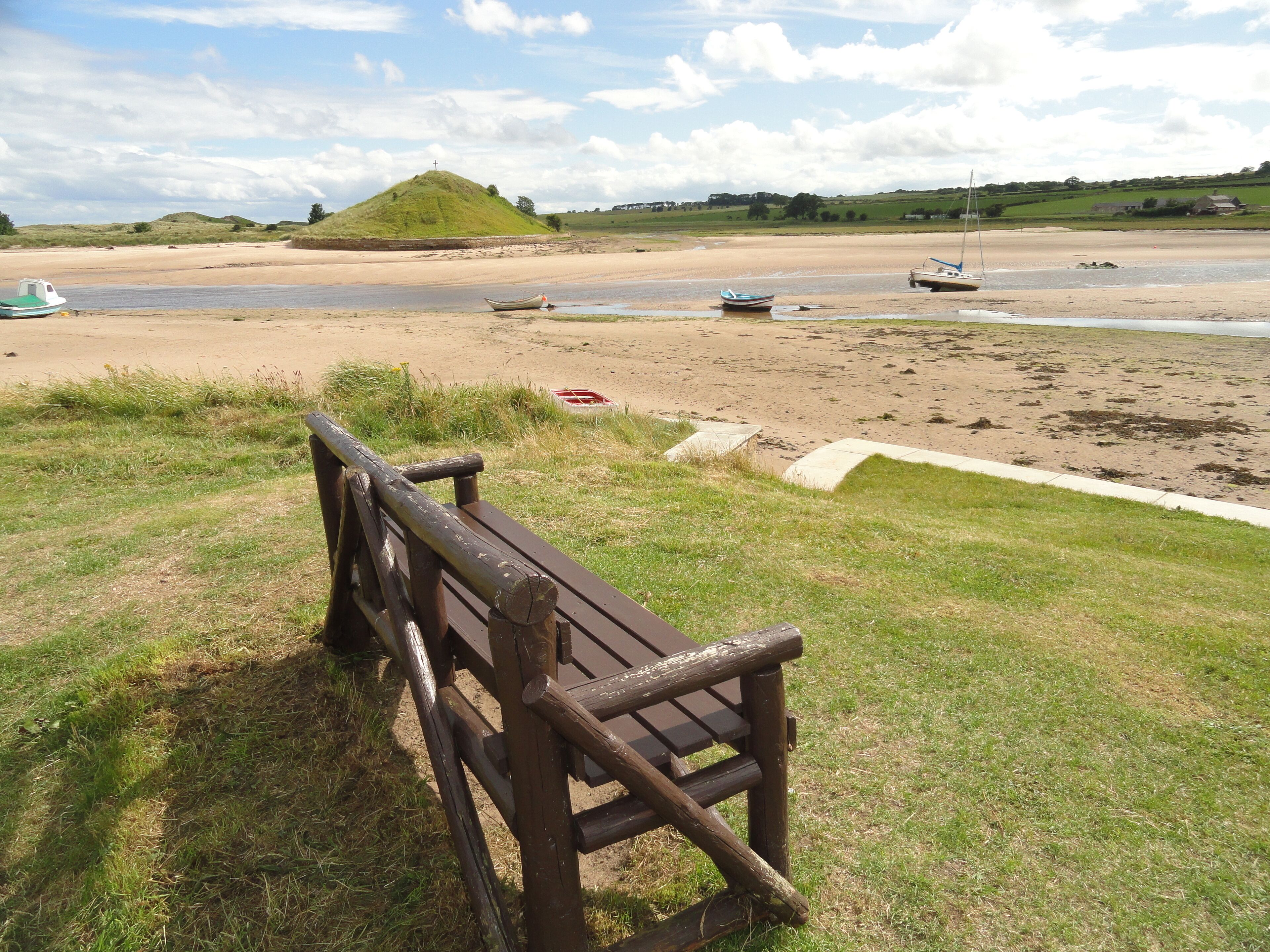 Alnmouth (View from the old ferry hut over to Church Hill.)