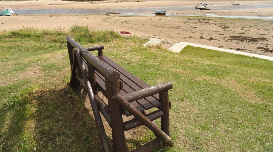 Alnmouth (View from the old ferry hut over to Church Hill.)