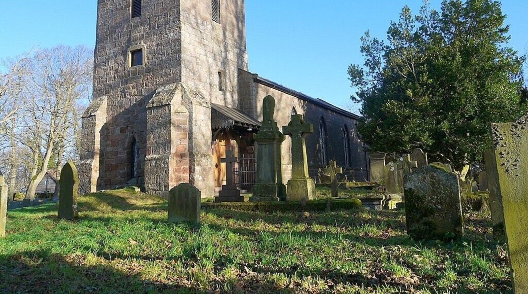 St Michael and All Angels parish church, Ilderton, Northumberland, seen from the southwest