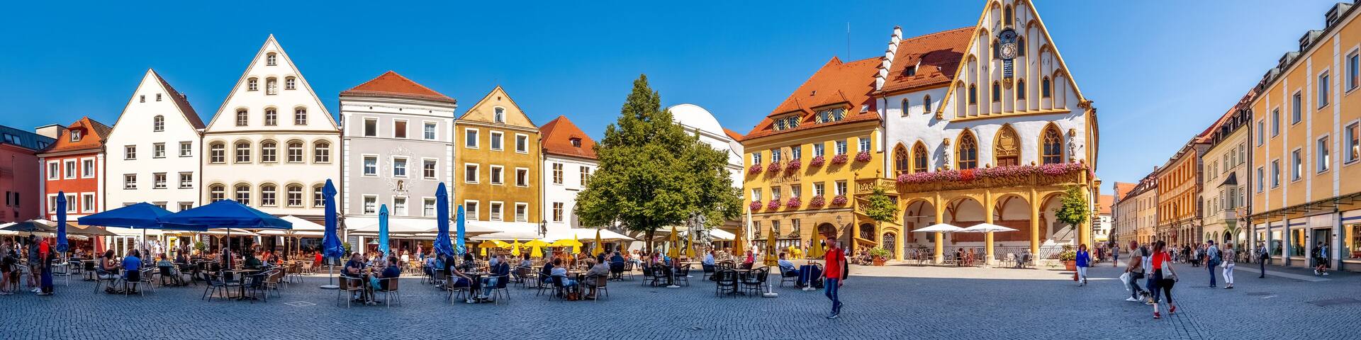 Rathaus, Marktplatz, Amberg in der Oberpfalz, Bayern, Deutschland