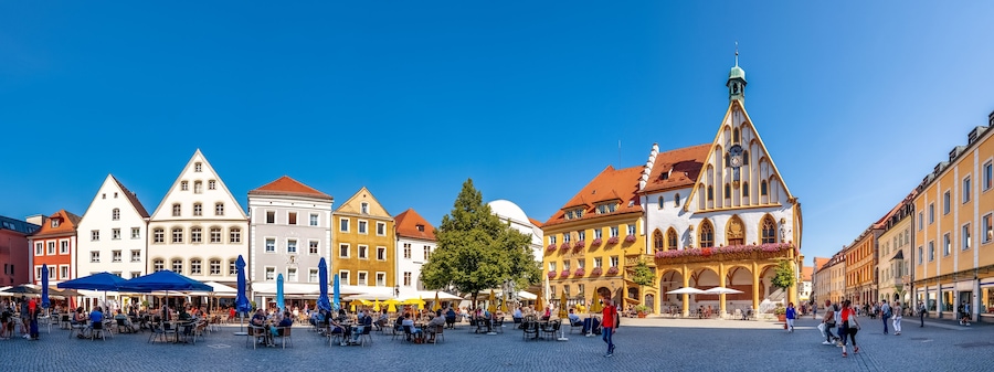 Rathaus, Marktplatz, Amberg in der Oberpfalz, Bayern, Deutschland