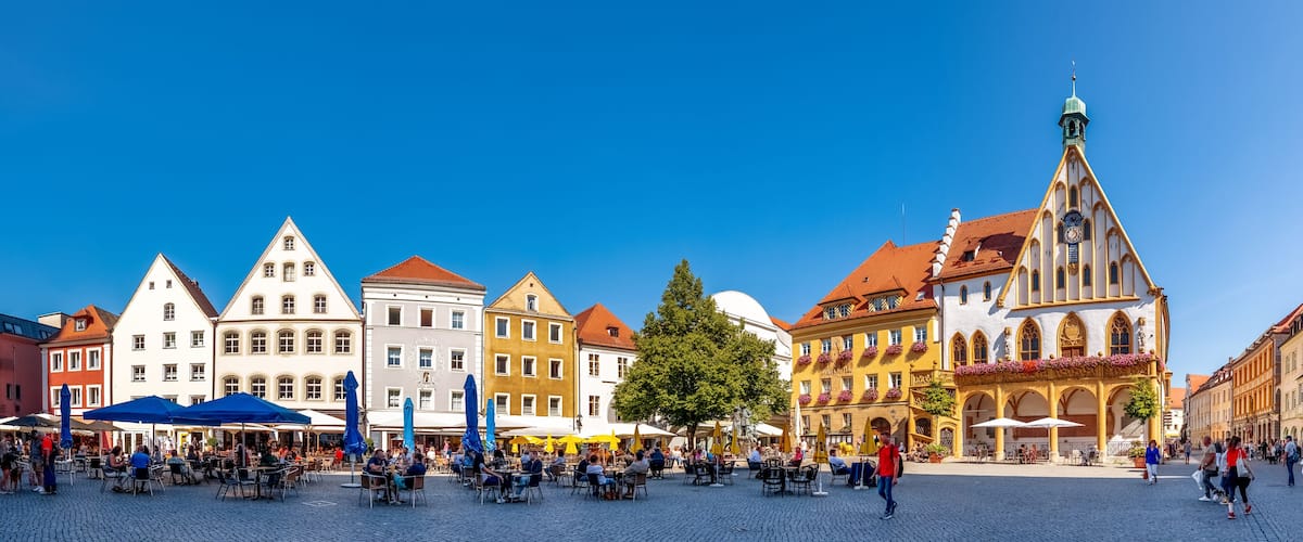 Rathaus, Marktplatz, Amberg in der Oberpfalz, Bayern, Deutschland