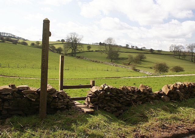 Footpath off Common Lane Several footpaths cross in this field.