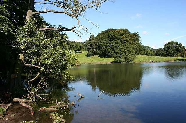 Lake in Osmaston Park One of the smaller lakes in Osmaston Park.
