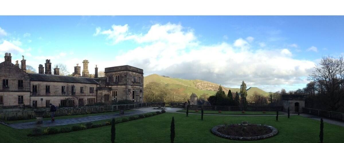 Looking from Ilam Hall (now a youth hostel!) to Bunster Hill.
