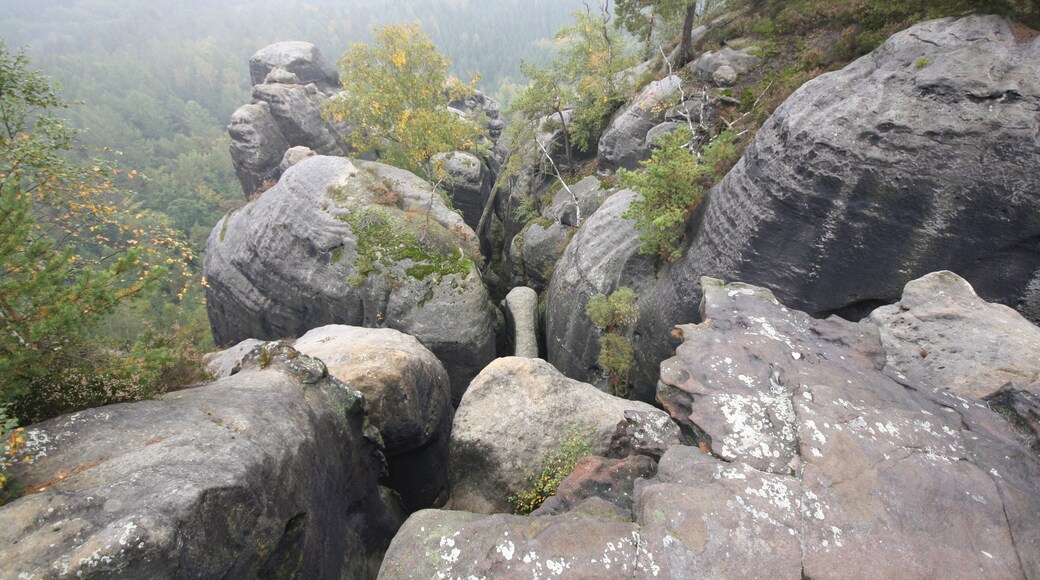 Rocks around the Häntzschelstiege in Saxon Switzerland.