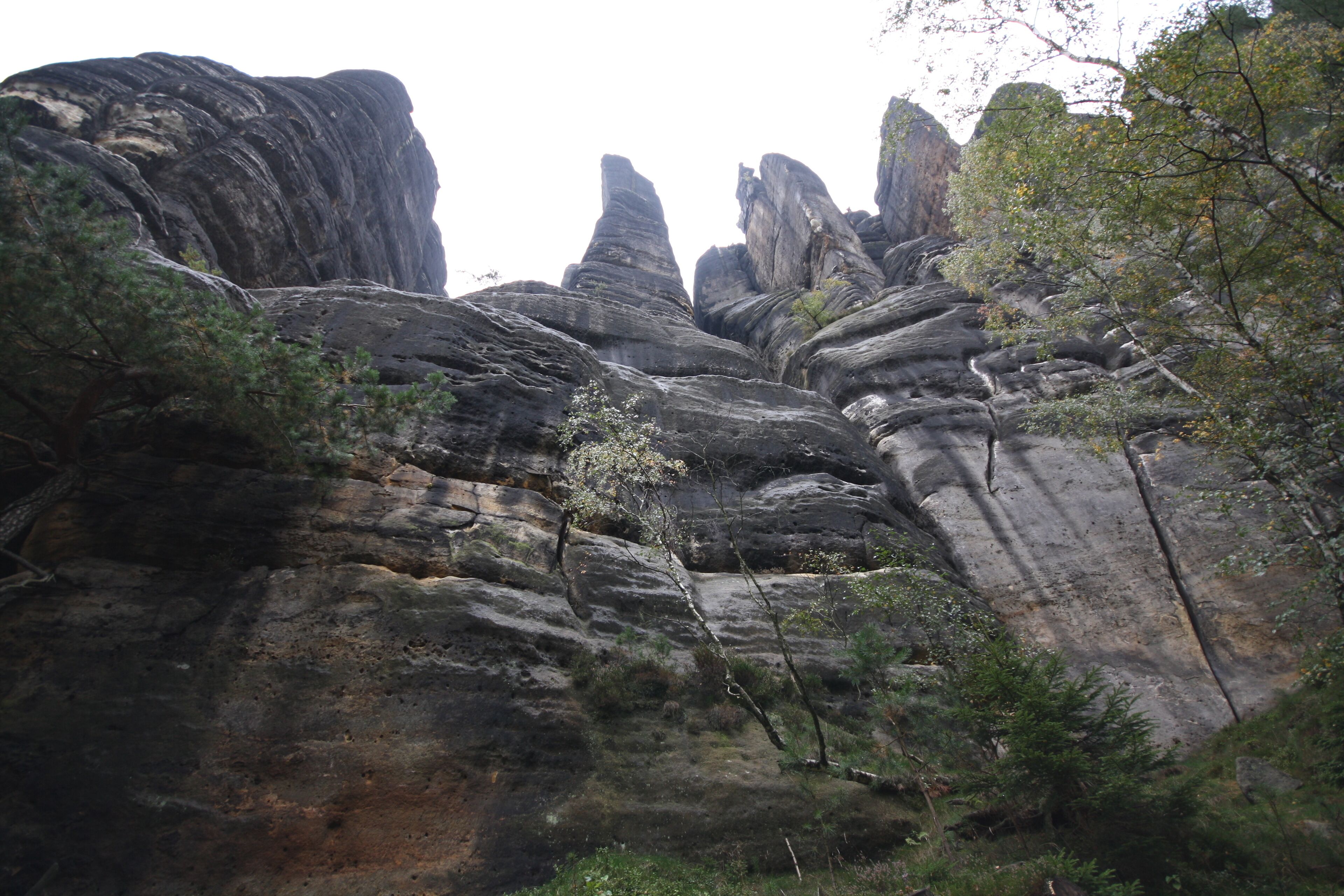 Rocks around the Häntzschelstiege in Saxon Switzerland.