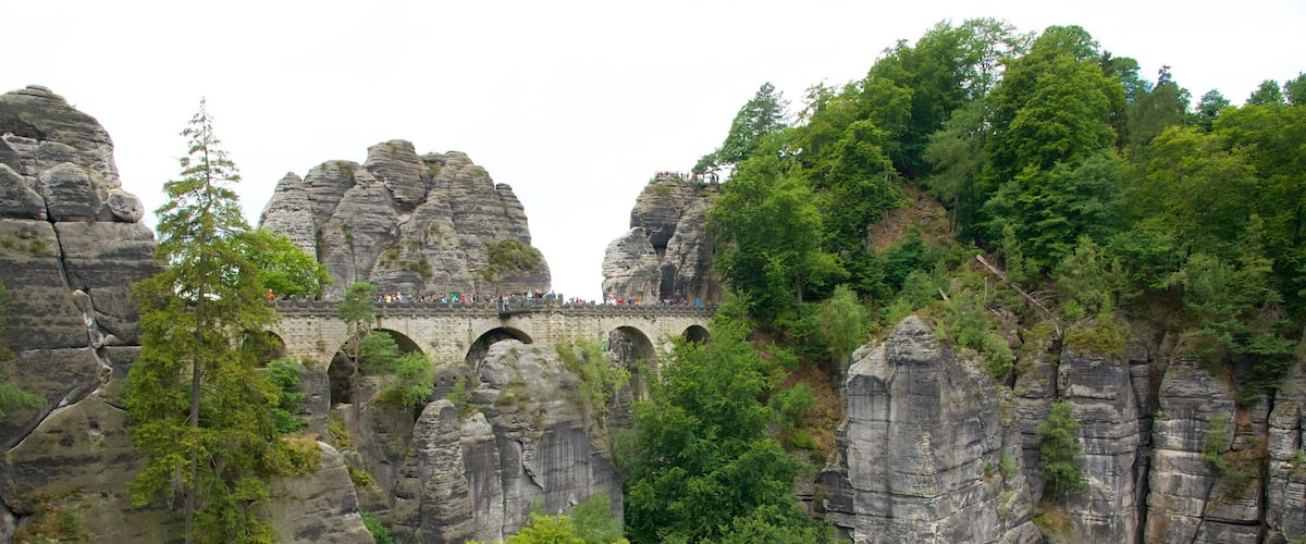 Bad Schandau mit einem Brücke
