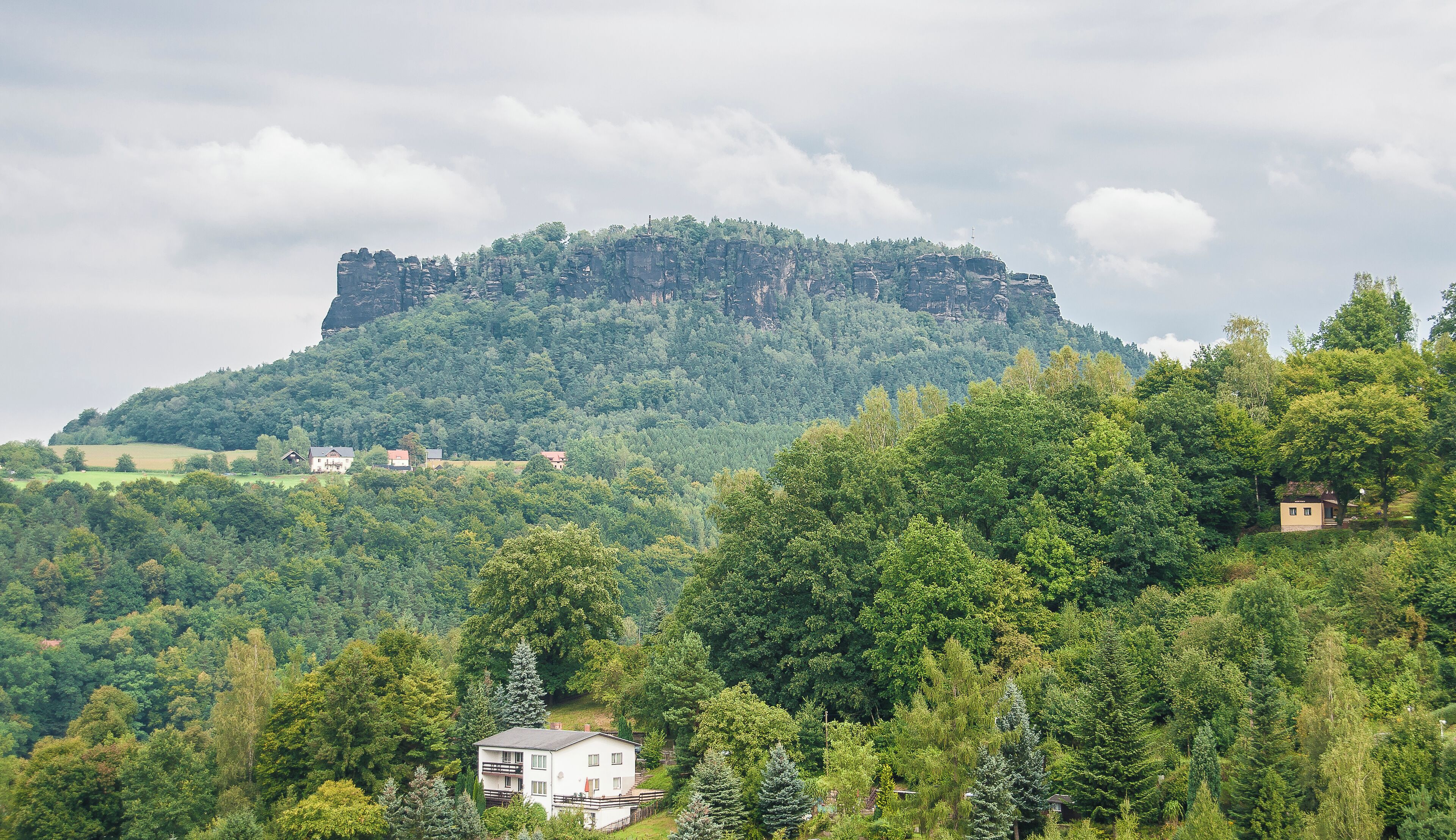 The Lilienstein view from Königstein/Pfaffendorf in the Saxon Switzerland Nationalpark