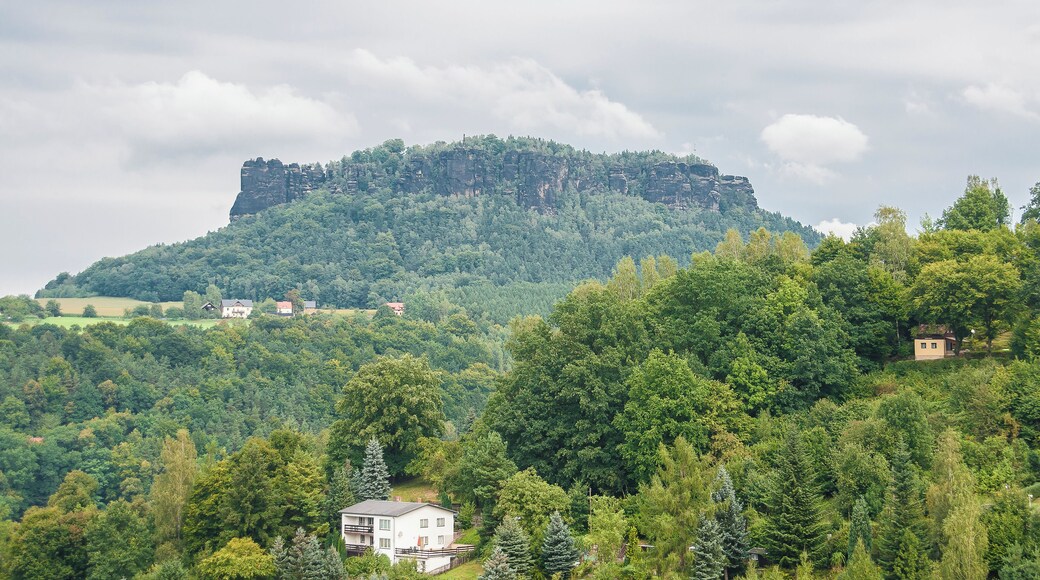 The Lilienstein view from Königstein/Pfaffendorf in the Saxon Switzerland Nationalpark