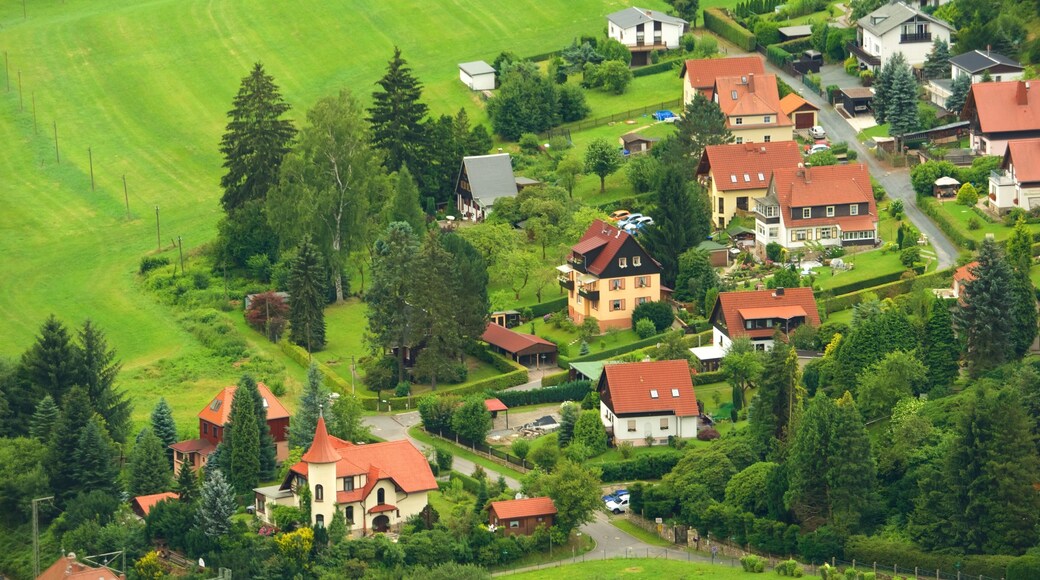 Bad Schandau showing farmland and a small town or village