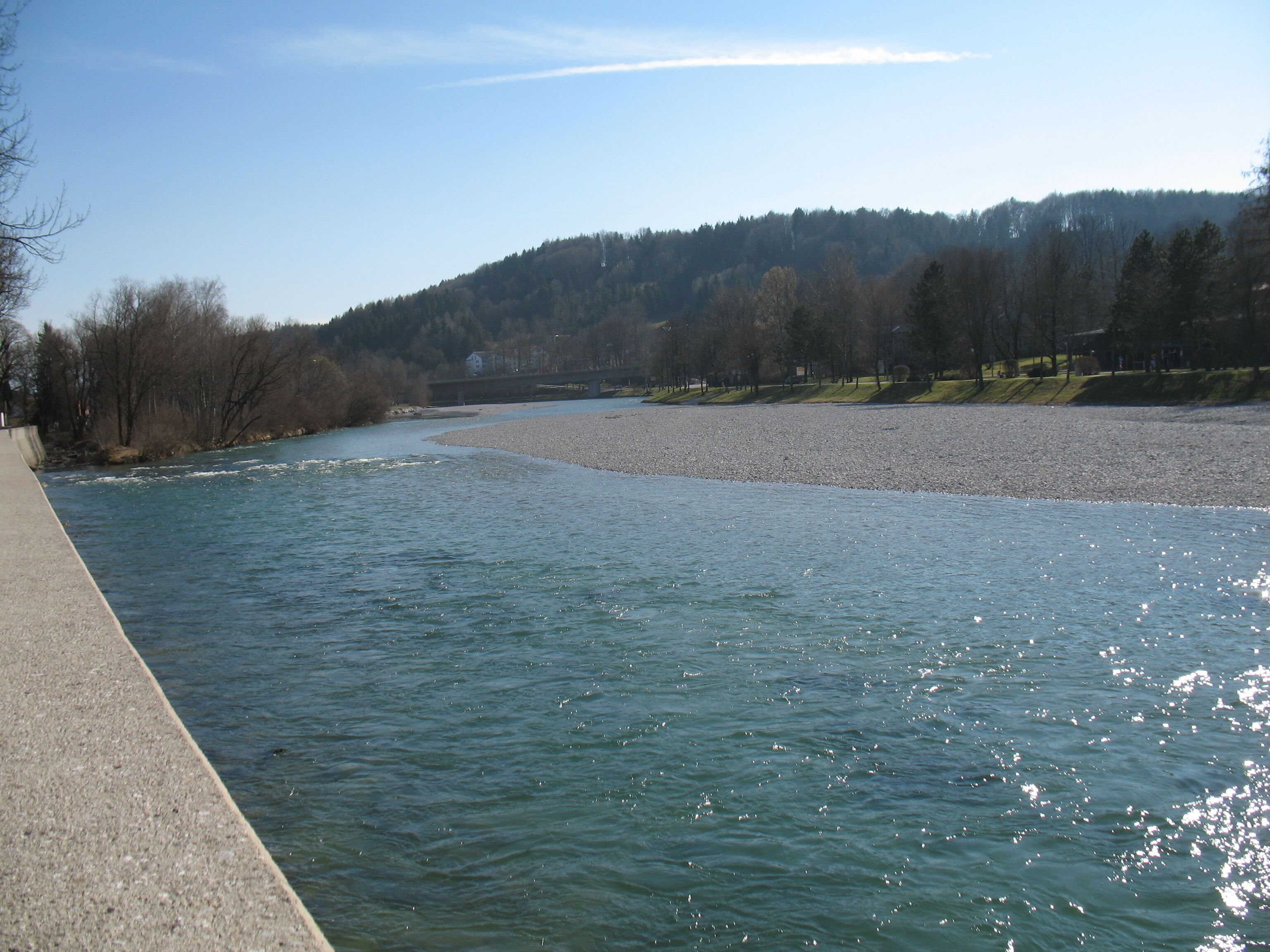 Isarufer in Bad Tölz