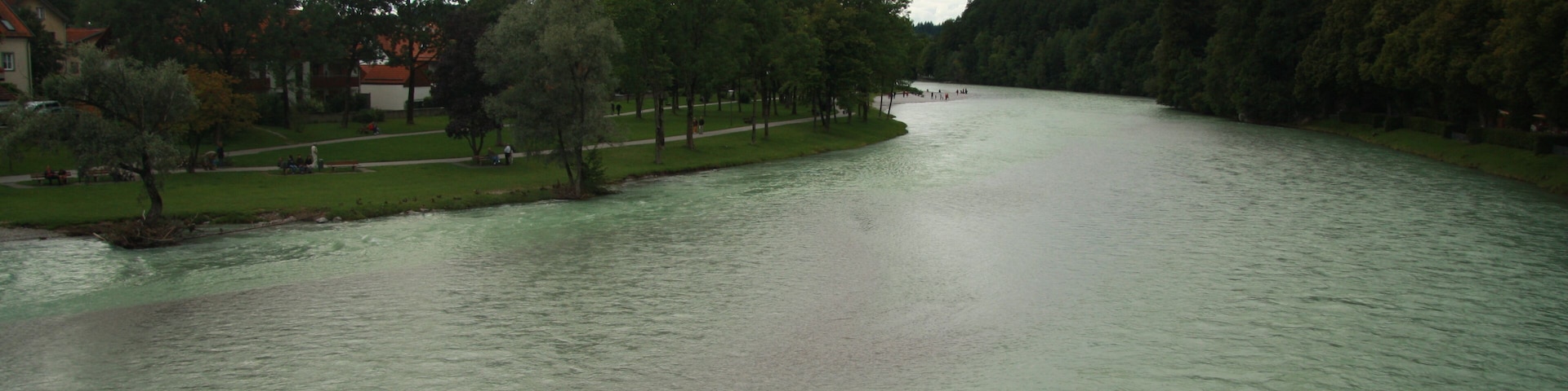Isar River in Bad Tölz, Bayern.