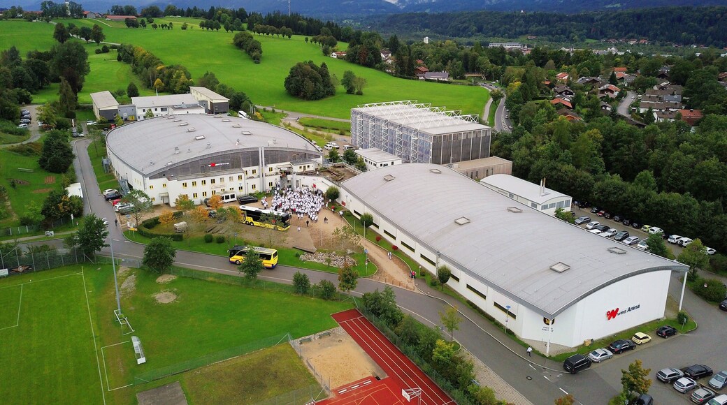 Luftaufnahme der weeArena in Bad Tölz.