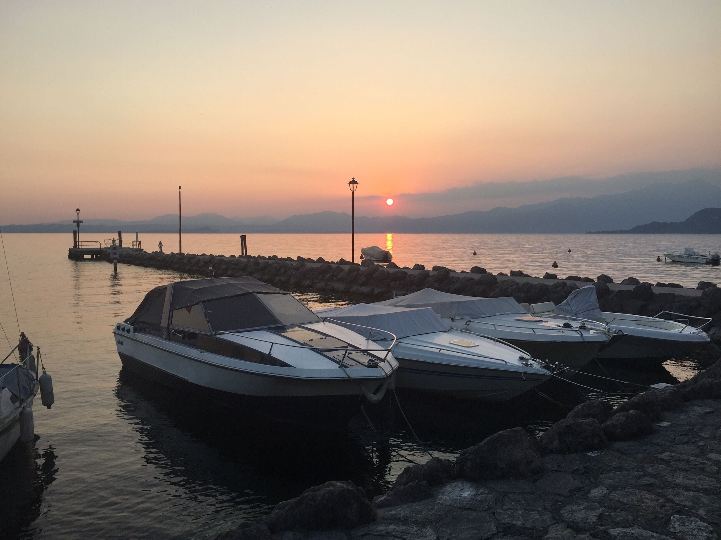 Sunset looking out into Lake Garda