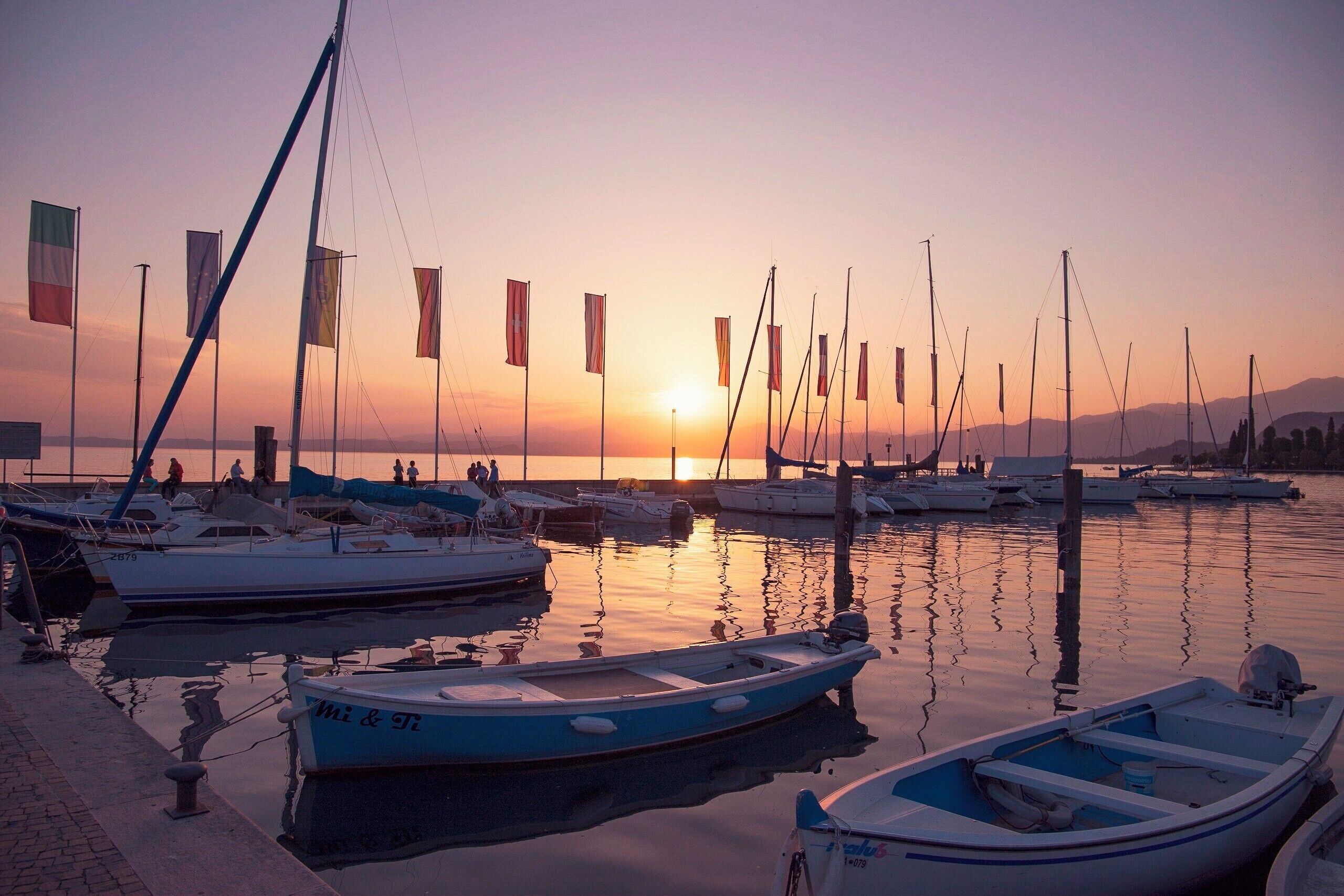 Sunset @ Port of Bardolino.