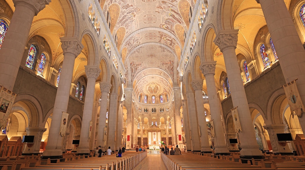 Interior of Basilica of Sainte Anne de Beaupre set along the Saint Lawrence River near Historic Quebec City, Canada