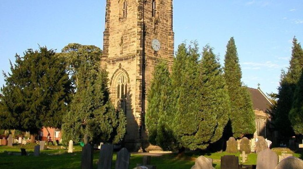 St James' parish church, Bulkington, Warwickshire, seen from the southwest
