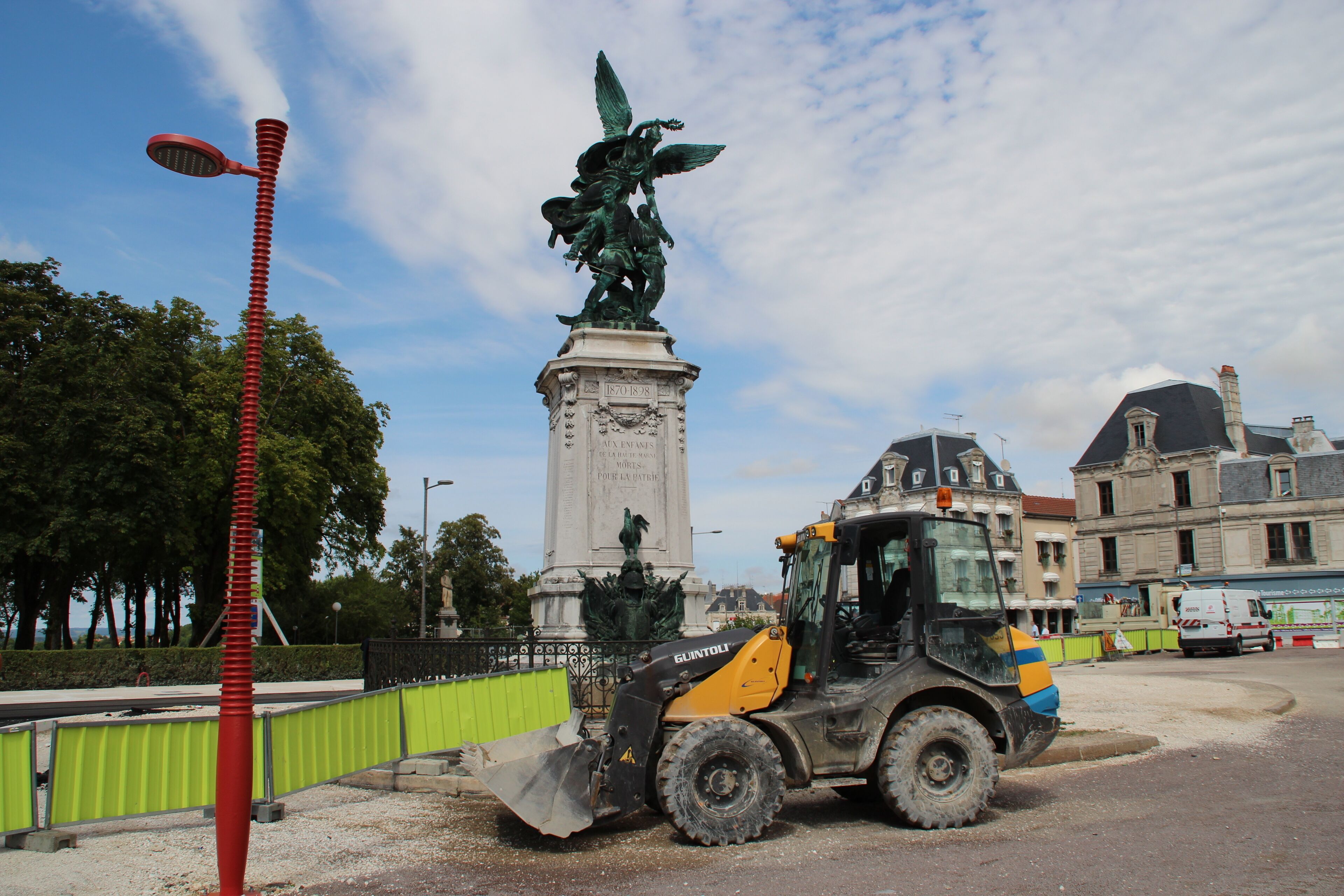 Requalification work at Central Station in 2013 in Chaumont, Haute-Marne, France.