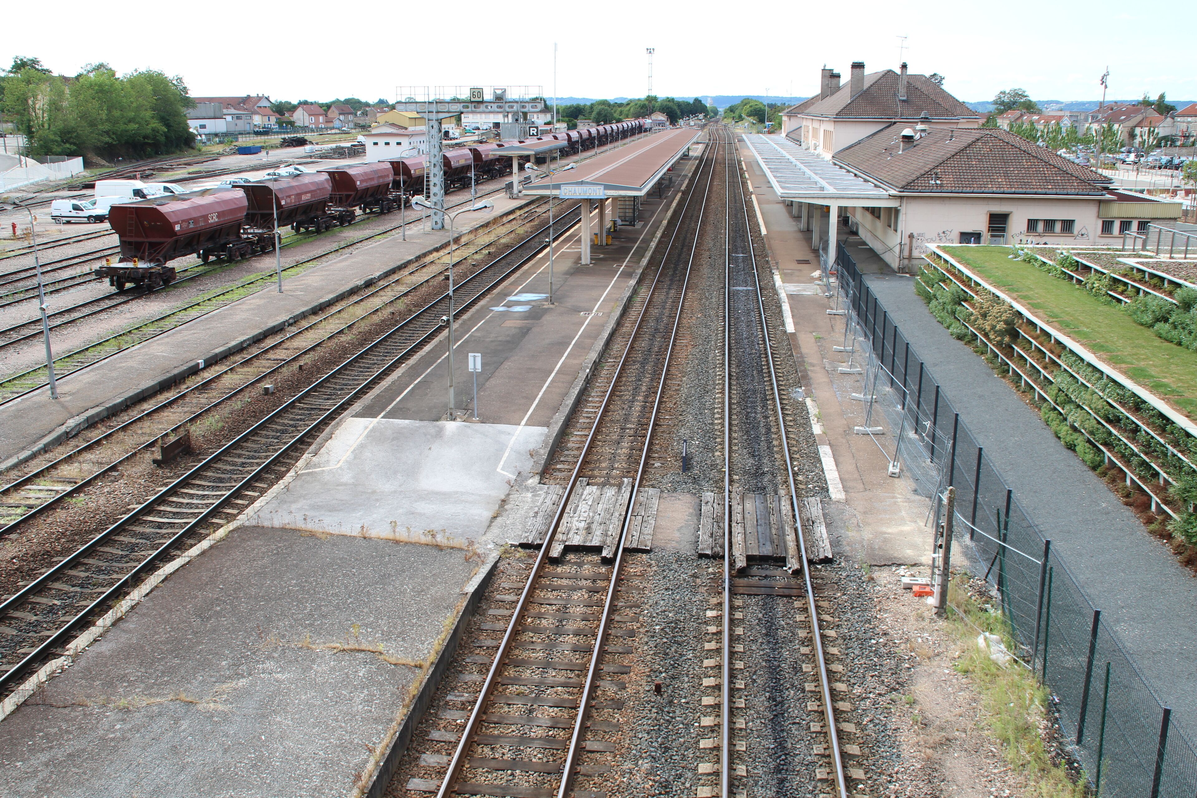Train station in Chaumont, Haute-Marne, France.
