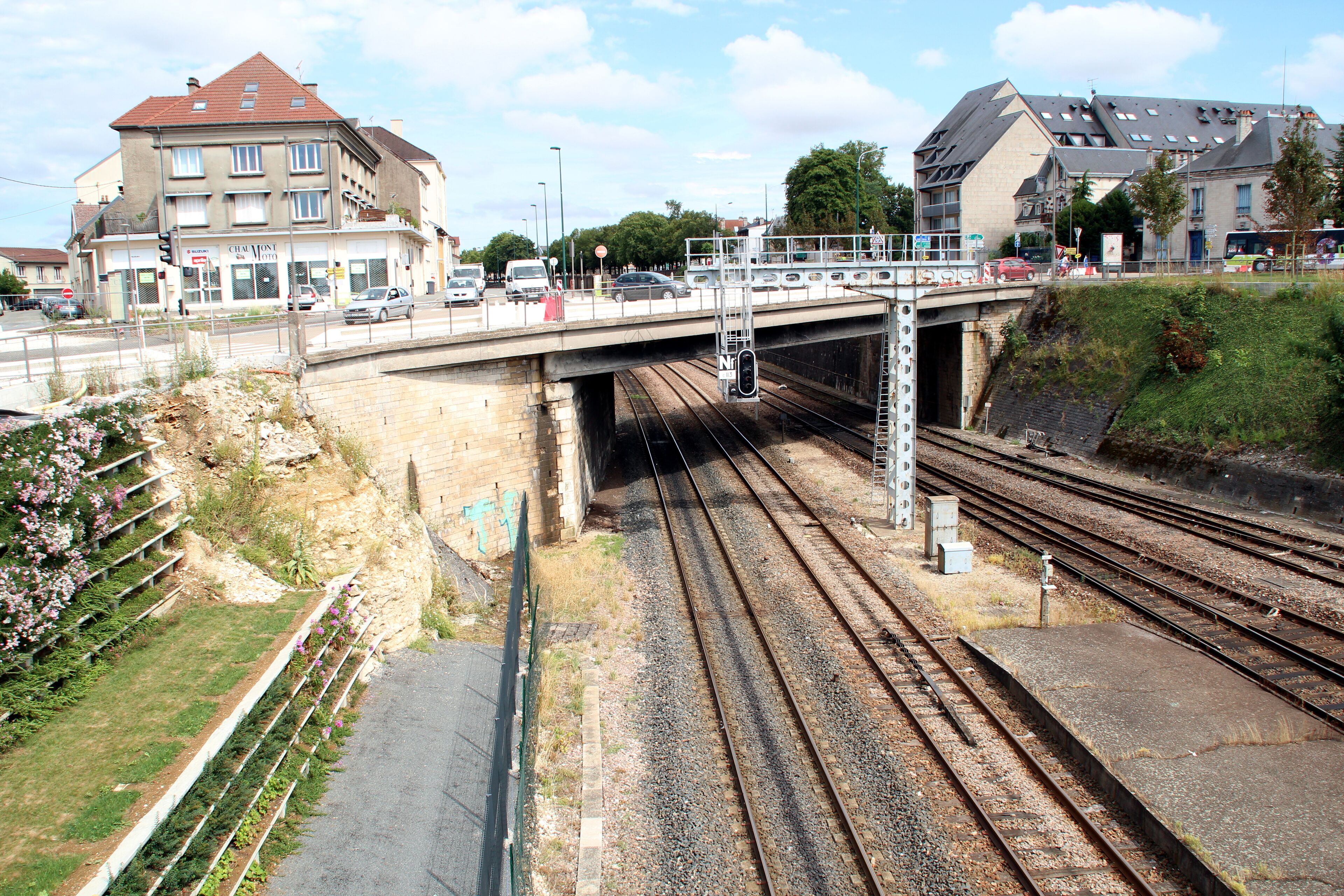 Train station in Chaumont, Haute-Marne, France.
