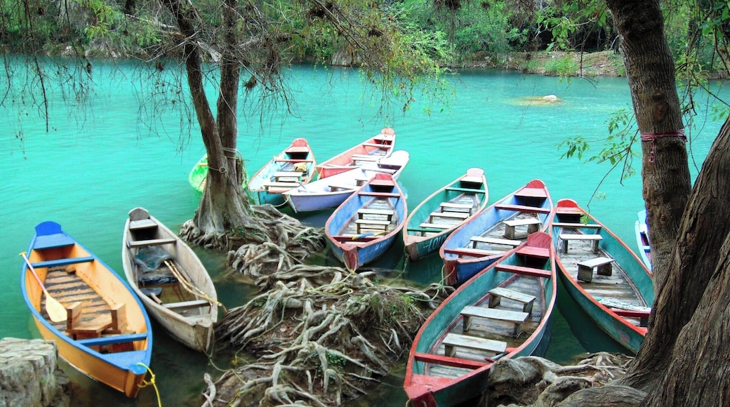Las lanchas te llevan a distintas cascadas.