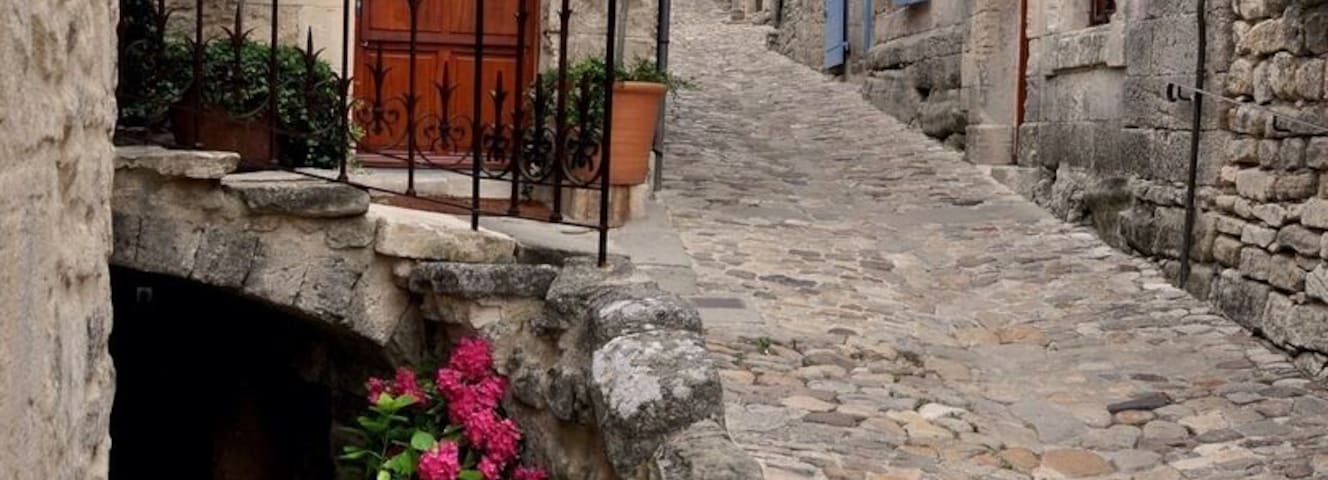 Atmospheric hilltop Provençal town, capped by the spooky ruins of the chateau where the Marquis de Sade once lived