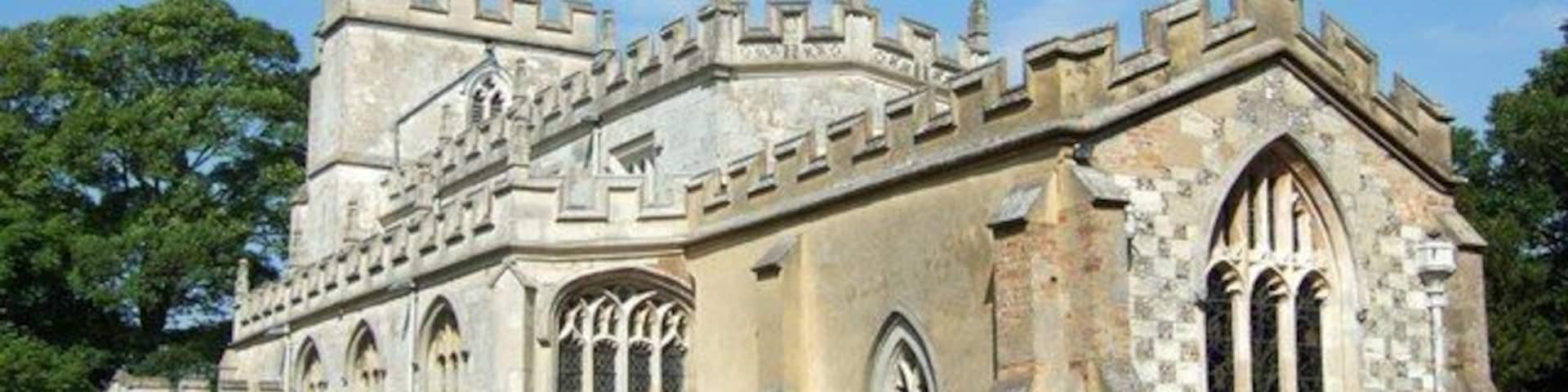 St. Giles, Totternhoe. Quite a grand looking church this with its battlements and side aisles. See also 193748. More about Totternhoe and its church can be found here http://www.british-history.ac.uk/report.asp?compid=42463