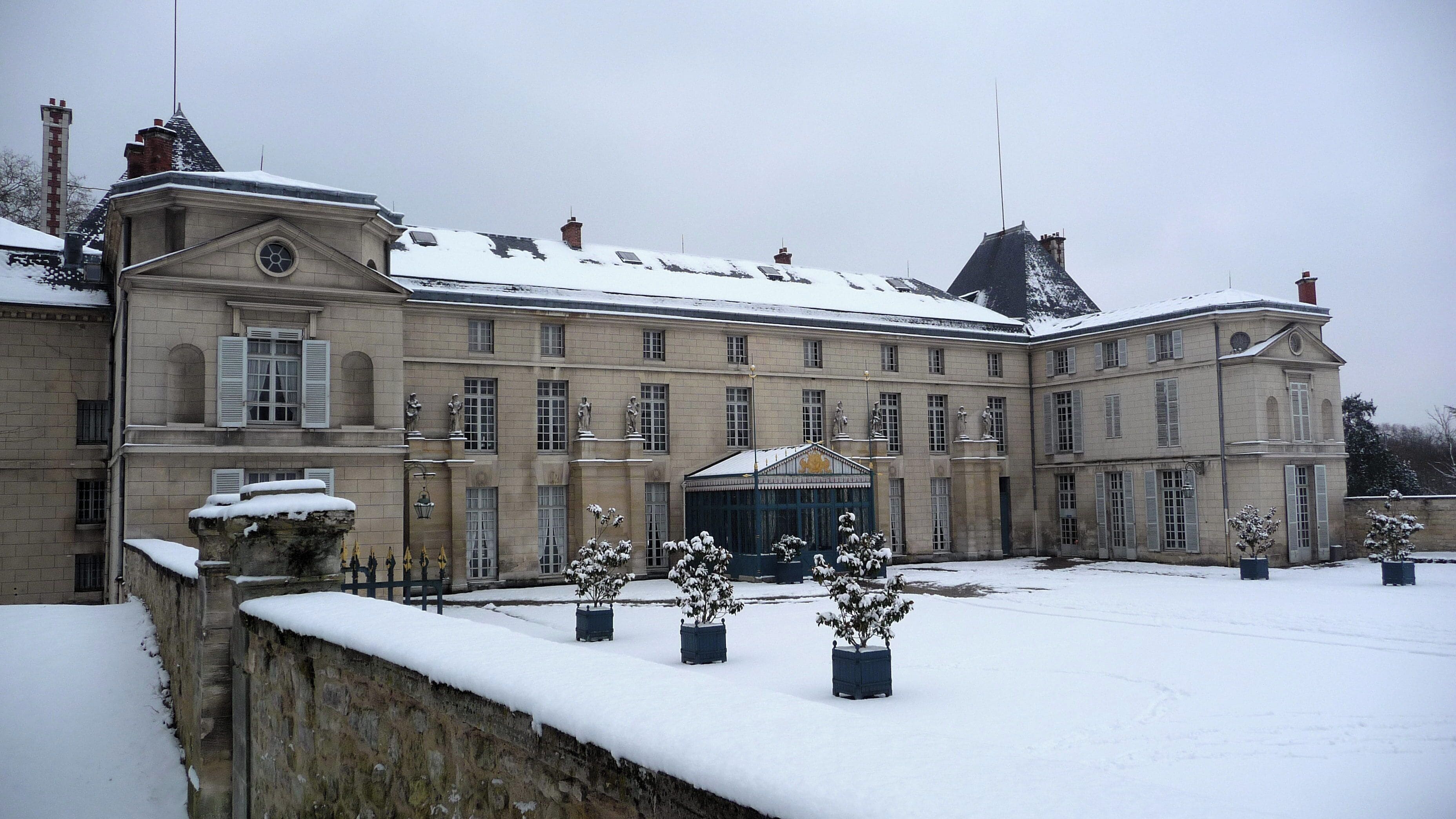 Le Parc de la Malmaison sous la neige