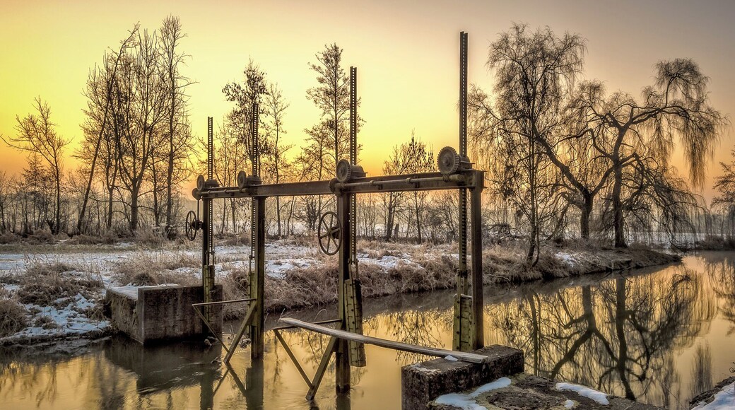 Altes Schütz/Wehr an der Schmutter bei Batzenhofen